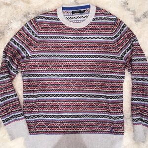 Nautica Mens Sz M Stripped Pullover Sweater Long Sleeve Crewneck